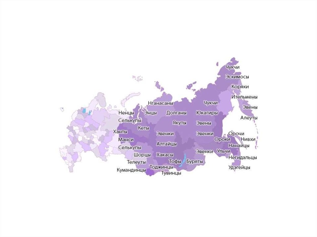 Карта расселения эвенков