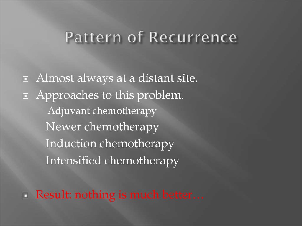Pattern of Recurrence