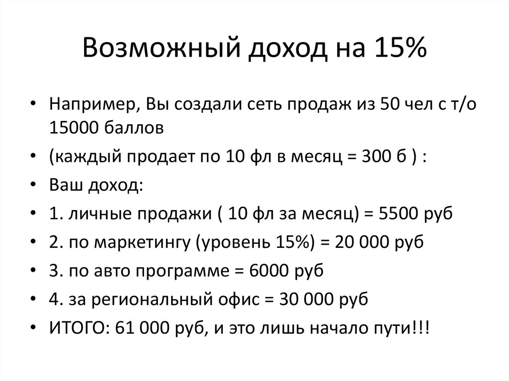 Возможной прибыли