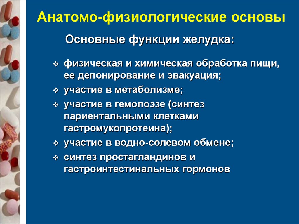 Какова роль химической обработки пищи. Фармакотерапия заболеваний ЖКТ. Фармакотерапия при болезнях ЖКТ. Функции гастромукопротеина. Анатомо-физиологические основы боли.