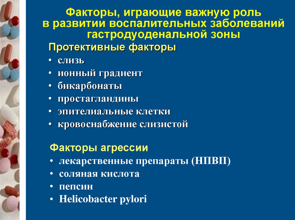 Фактор играй. Классификация кислотозависимых заболеваний ЖКТ. Фармакотерапия воспалительных заболеваний. Факторы развития воспаления. Факторы, играющие роль в развитии миокардита.