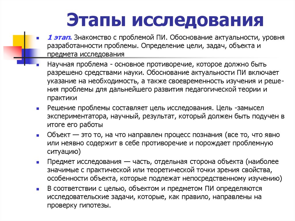 1 этап исследования. Этапы исследования. Этапы процедуры исследования. Этапы исследовательского процесса. Стадии процесса исследования.