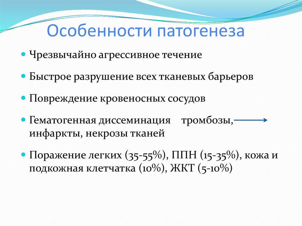 Особенности этиопатогенеза