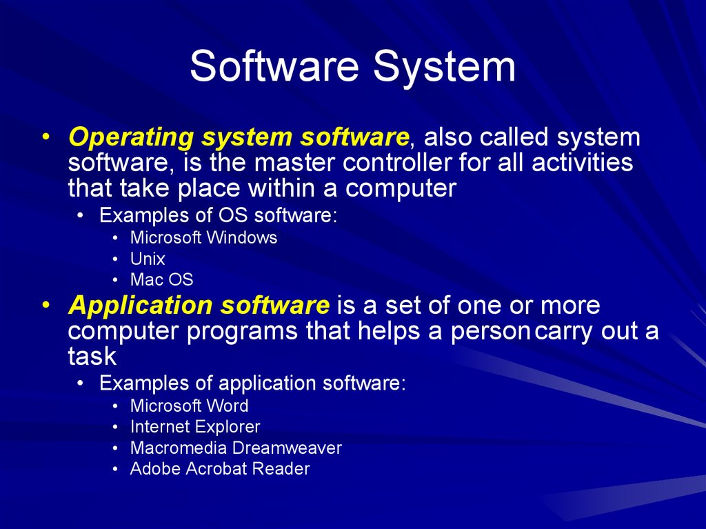 software categories examples