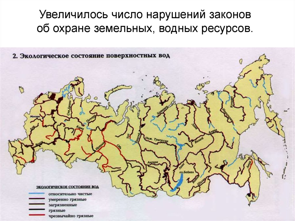 Водная карта россии