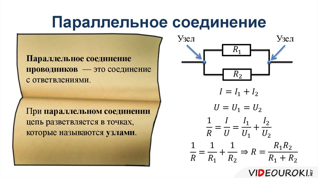 Электрические цепи. Последовательное и параллельное соединения ...