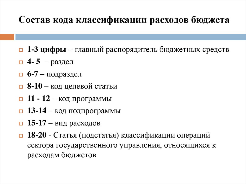 Код национального проекта в бюджетной классификации расходов