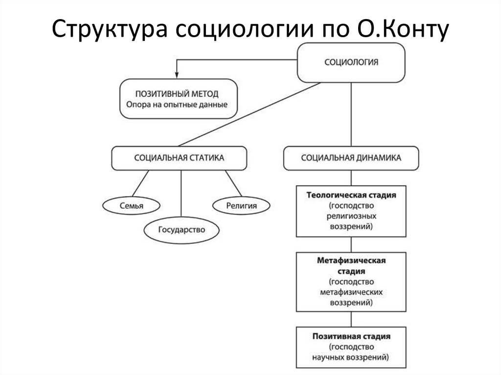 Схема развития общества по конту