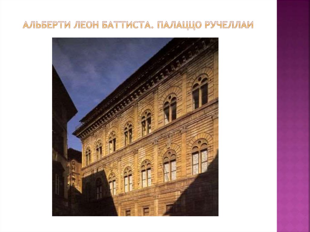 Альберти леон баттиста. Палаццо ручеллаи