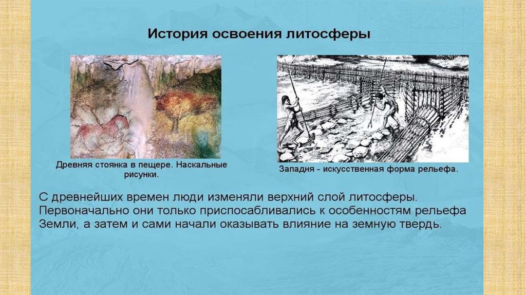 Рисунок как человек влияет на литосферу