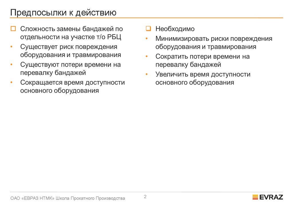 Предпосылки к действию