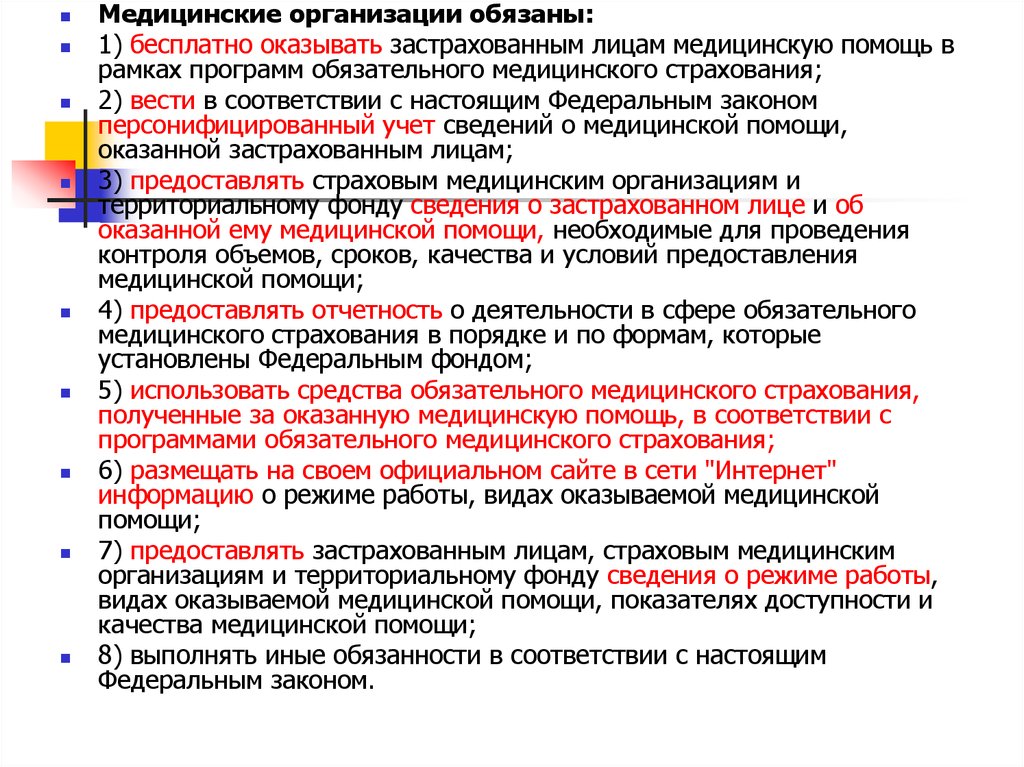 Организация и чем она должна. Медицинские организации обязаны. Медицинская организация обязана. В рамках ОМС застрахованные лица обязаны. Управление брендом в медицинской организации.