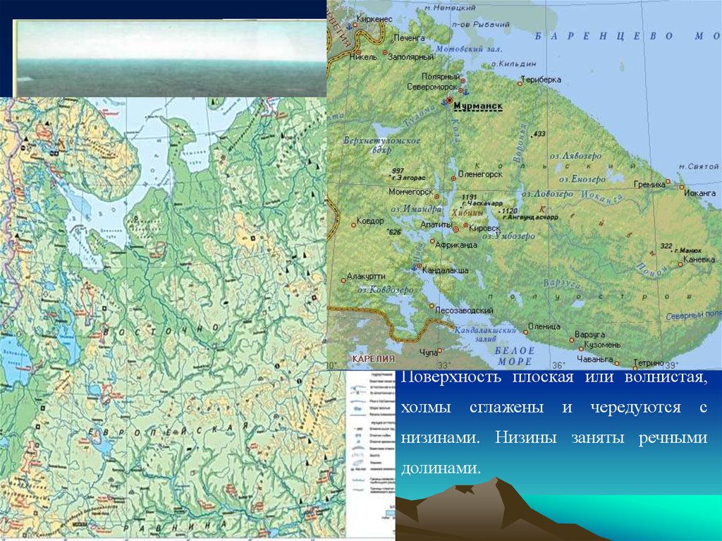Особенности рельефа европейской россии. Карта рельефа европейского севера России. Рельеф европейского севера.