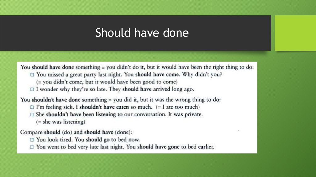 Be done been done being done. Should have done. Конструкция should have. Should shouldn't have правило. Should have done правило.