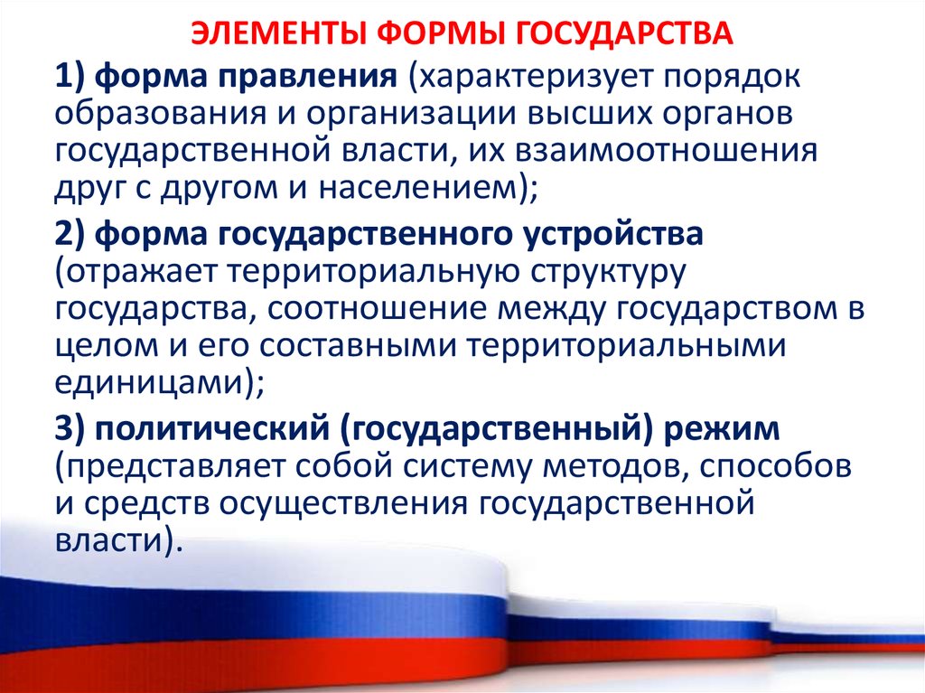 Функции формы государства