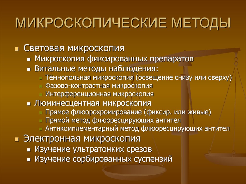 Методы микроскопии