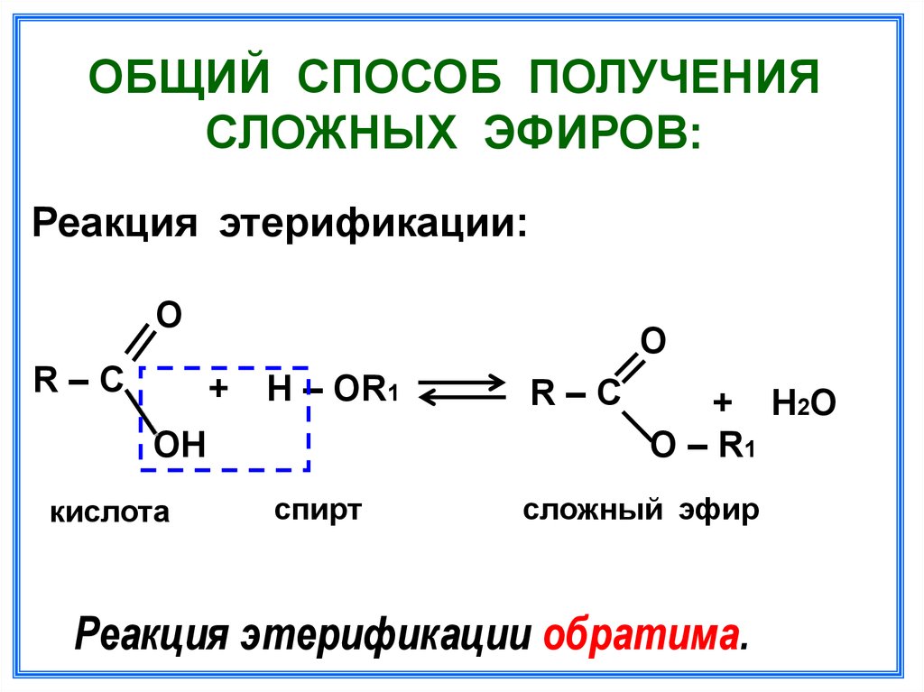 Для эфиров характерна реакция. 2 Реакции этерификации эфиры. Этерификация сложных эфиров. Реакция этерификации обратимая. Схема реакции образования сложных эфиров.