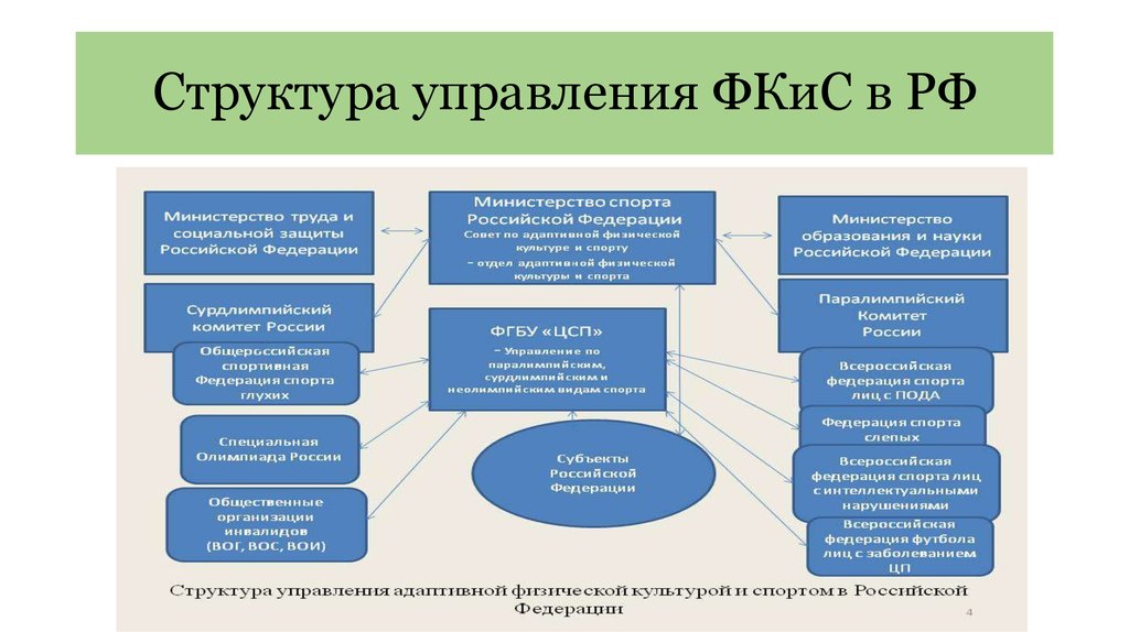 Спортивные структуры. Структура управления физической культурой и спортом в РФ. Структура органов управления ФКИС В России.