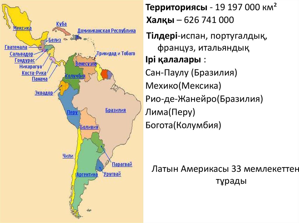 Латын америкасы карта