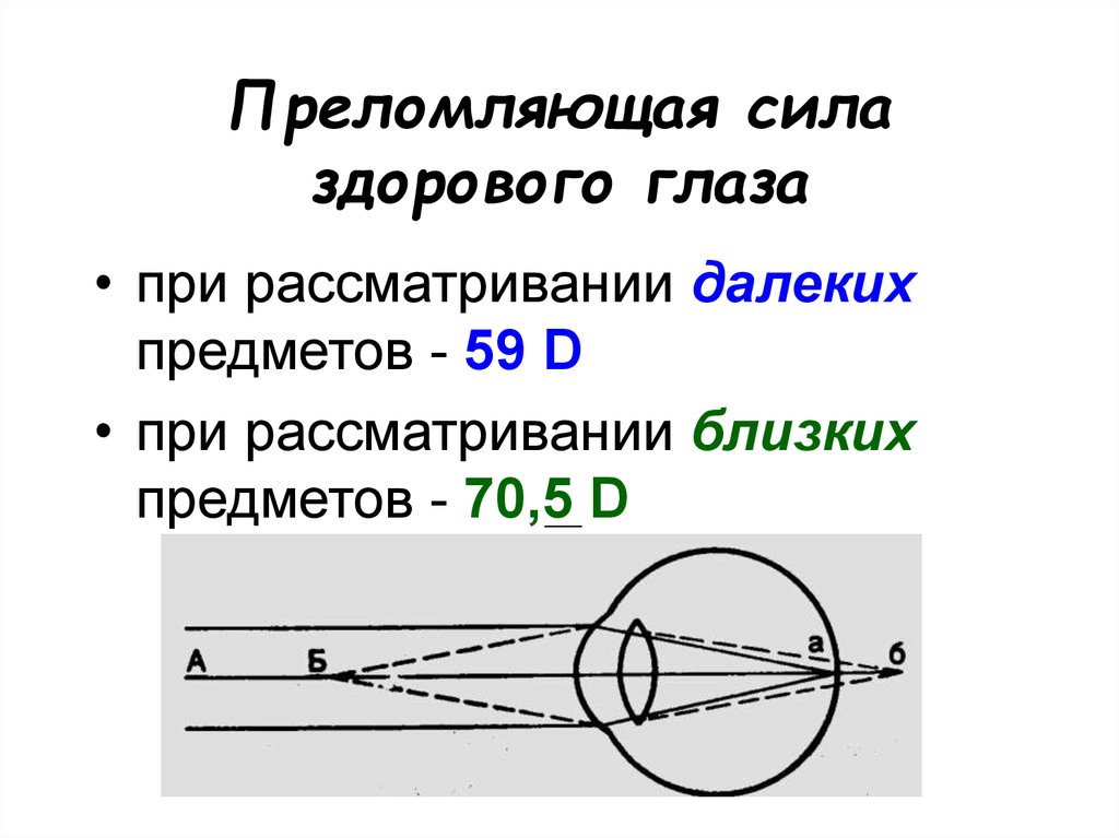 Глаз имеет оптическую силу