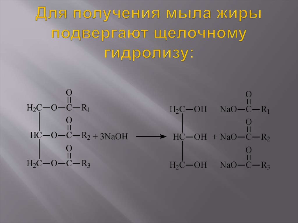 Жиры подвергаются гидролизу