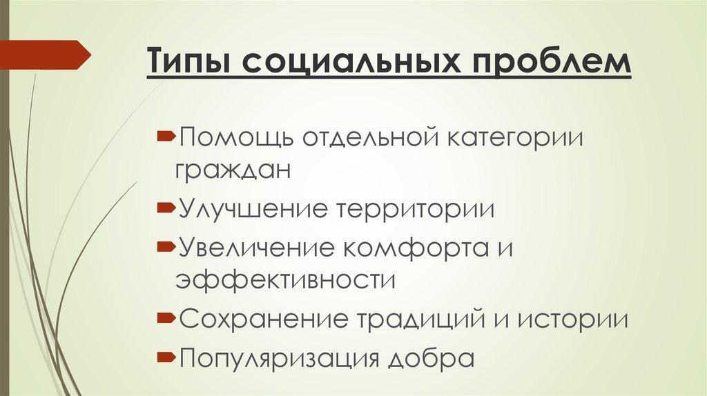 Социальные проблемы примеры