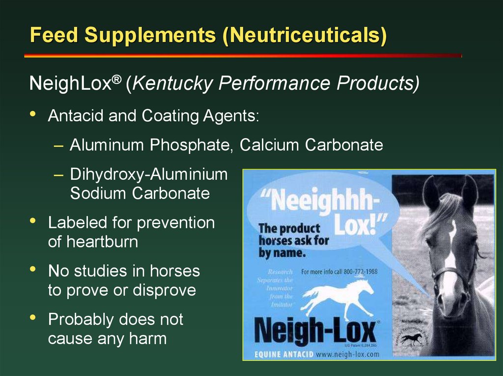 Feed Supplements (Neutriceuticals)