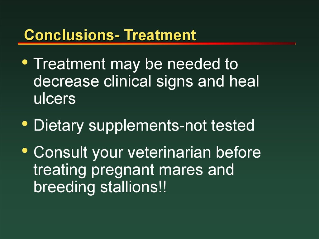 Conclusions- Treatment