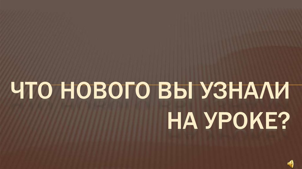Что нового вы узнали на уроке?
