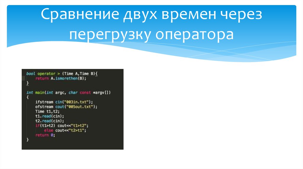 Перегрузка ввода. Для вывода сообщения на экран перегружается оператор.