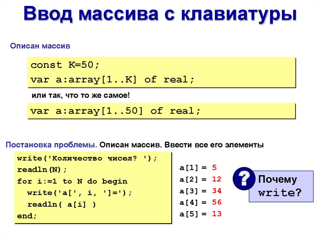 Ввод и вывод массива. Ввод массива. Ввод массива Паскаль. Ввод массива с клавиатуры Паскаль. Ввести массив с клавиатуры.