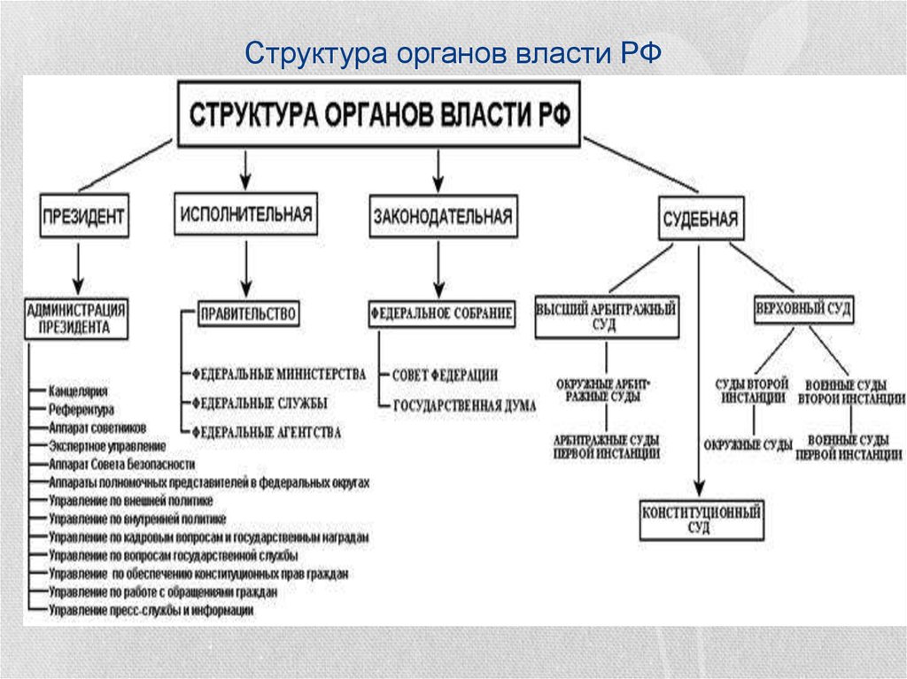 Структура органов власти РФ