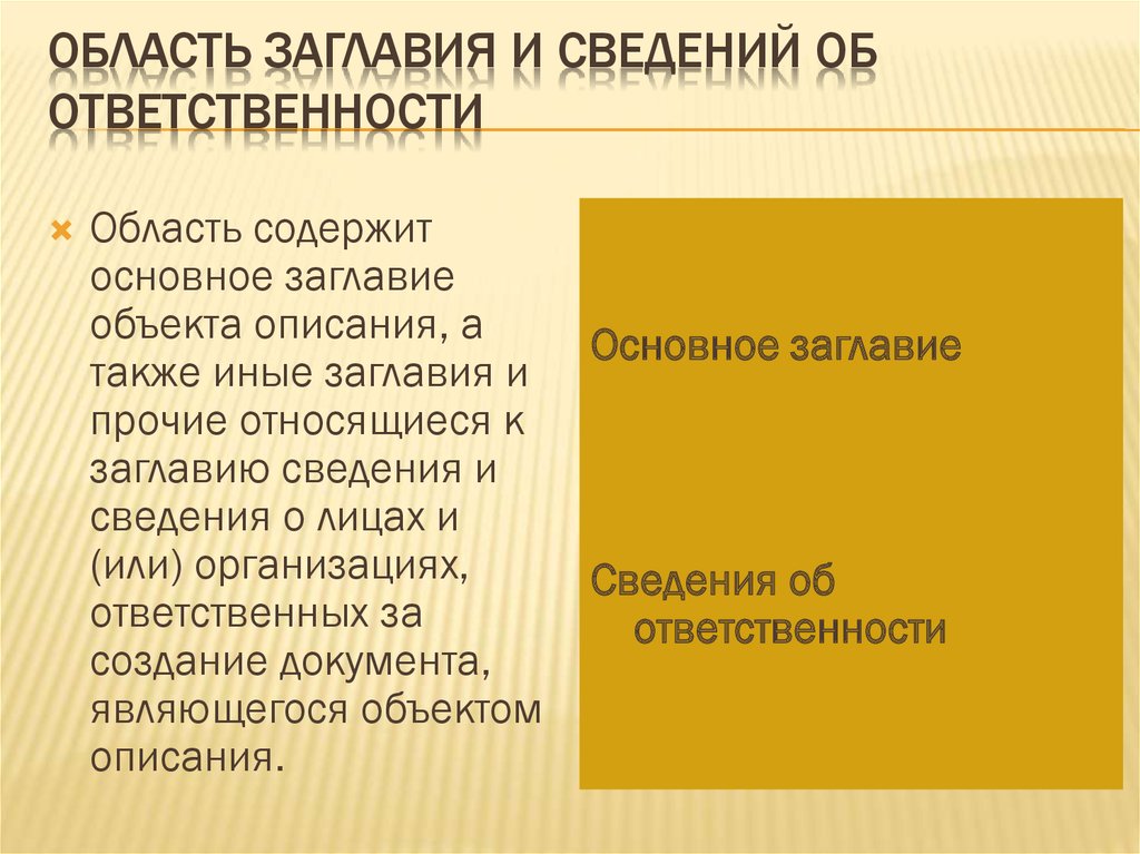 Что такое заглавие. Область заглавия и сведений об ответственности. Что такое заглавие и сведения об ответственности. Что не входит в область заглавия и сведений об ответственности. Область заглавия.