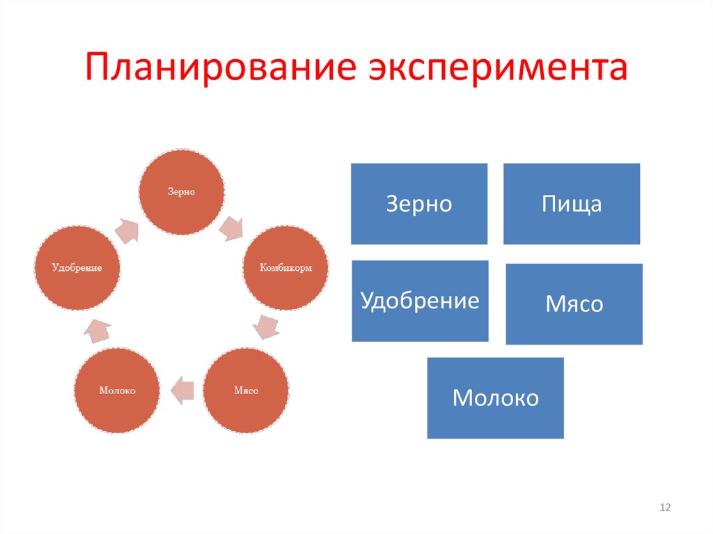 Схема экспериментального плана