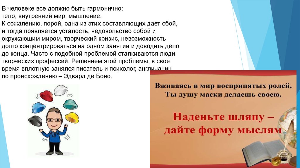 Каким должен быть человек презентация 6 класс. Всё должно быть гармонично. В человеке все гармонично. Всё о человеке. Наденьте шляпу дайте форму мыслям.