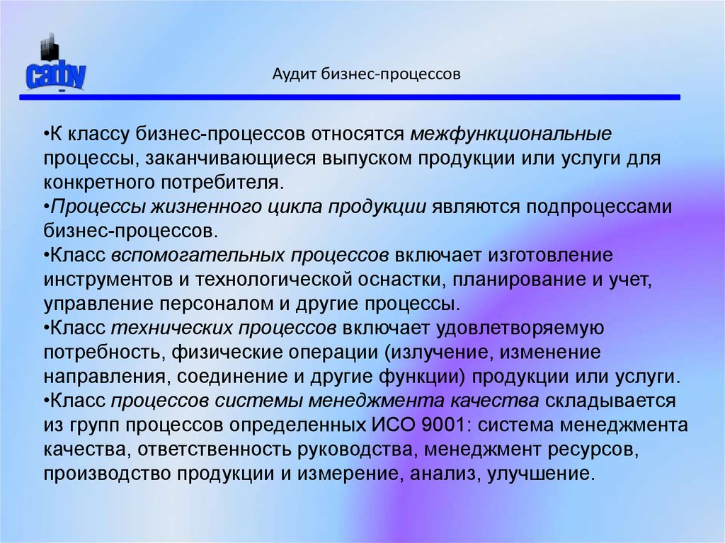 Схема аудита бизнес процессов называется