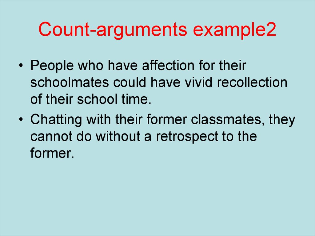 Arguments examples