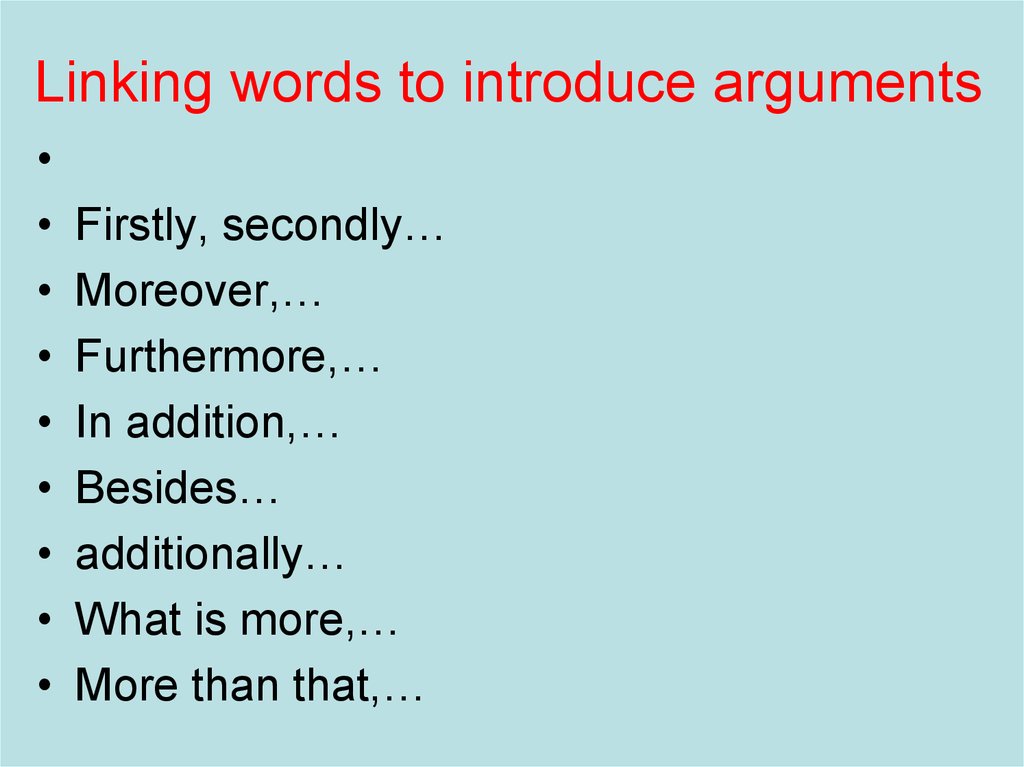 Linking words