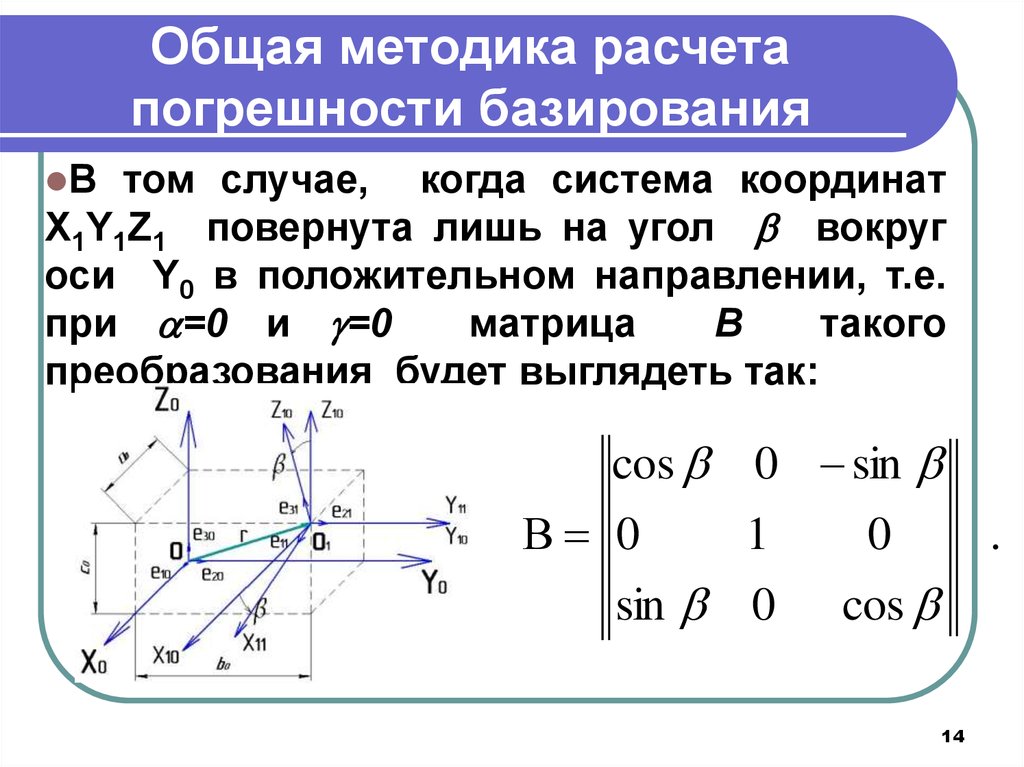 Метод подсчета. Общая методика расчёта погрешности базирования. Поворот системы координат на угол. Поворот осей координат. Поворот координатных осей на угол.