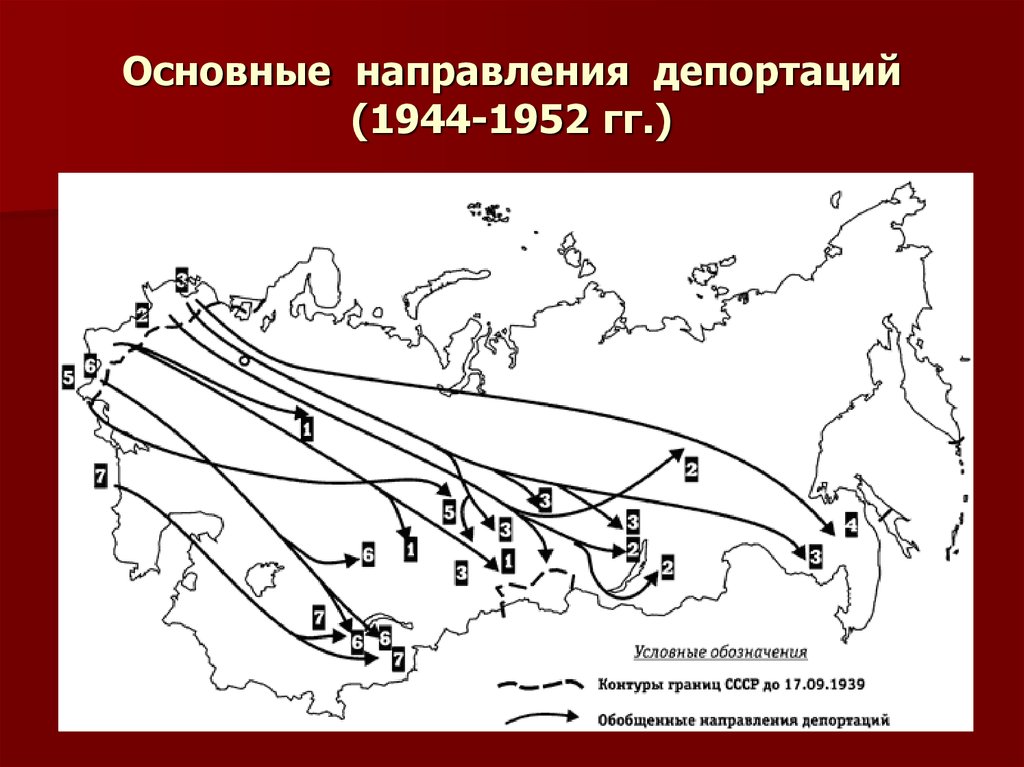 Депортации народов ссср карта