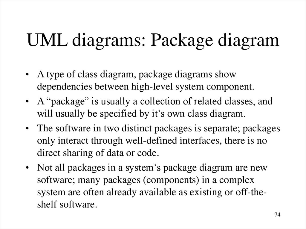 UML diagrams: Package diagram