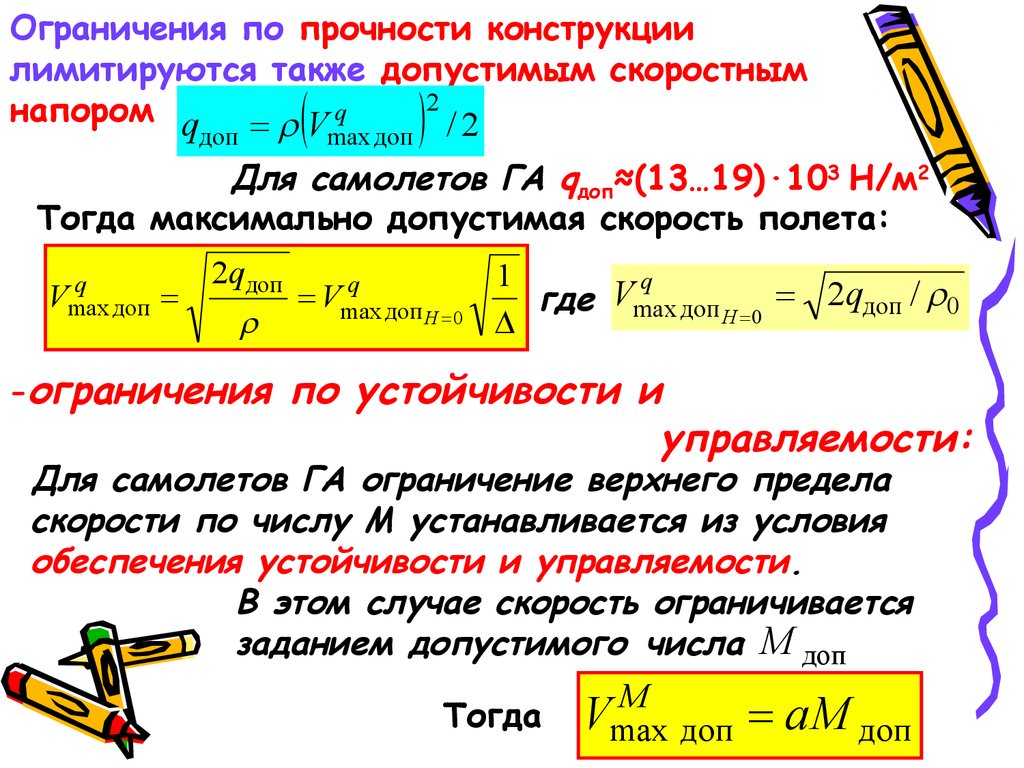 Максимальная скорость горизонтального полета