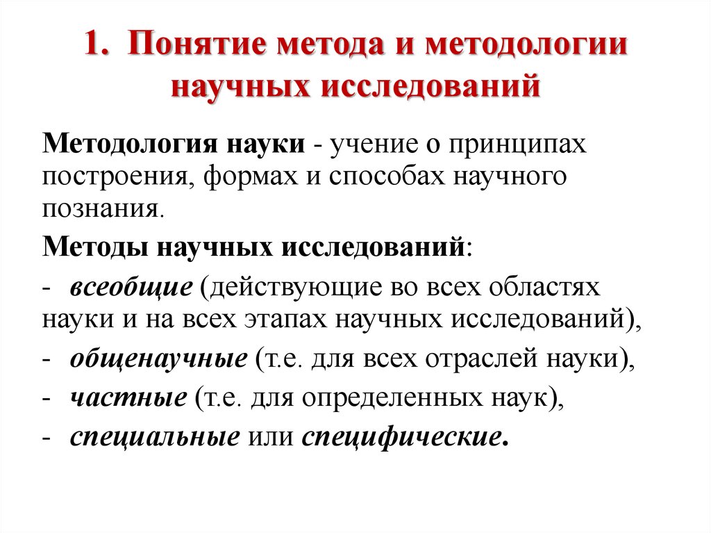 Понятие метода науки. Понятие метода и методологии. Метод научного исследования», «методика исследования. Понятие о методе исследования. Понятие методологии научного исследования.