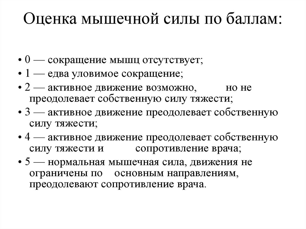 Со сокращение. Оценка мышечной силы (по в. Янда, 1973). Сила мышц по 5 бальной системе травматология. Мышечная сила в баллах. Оценка мышечной силы по 5 бальной шкале неврология.