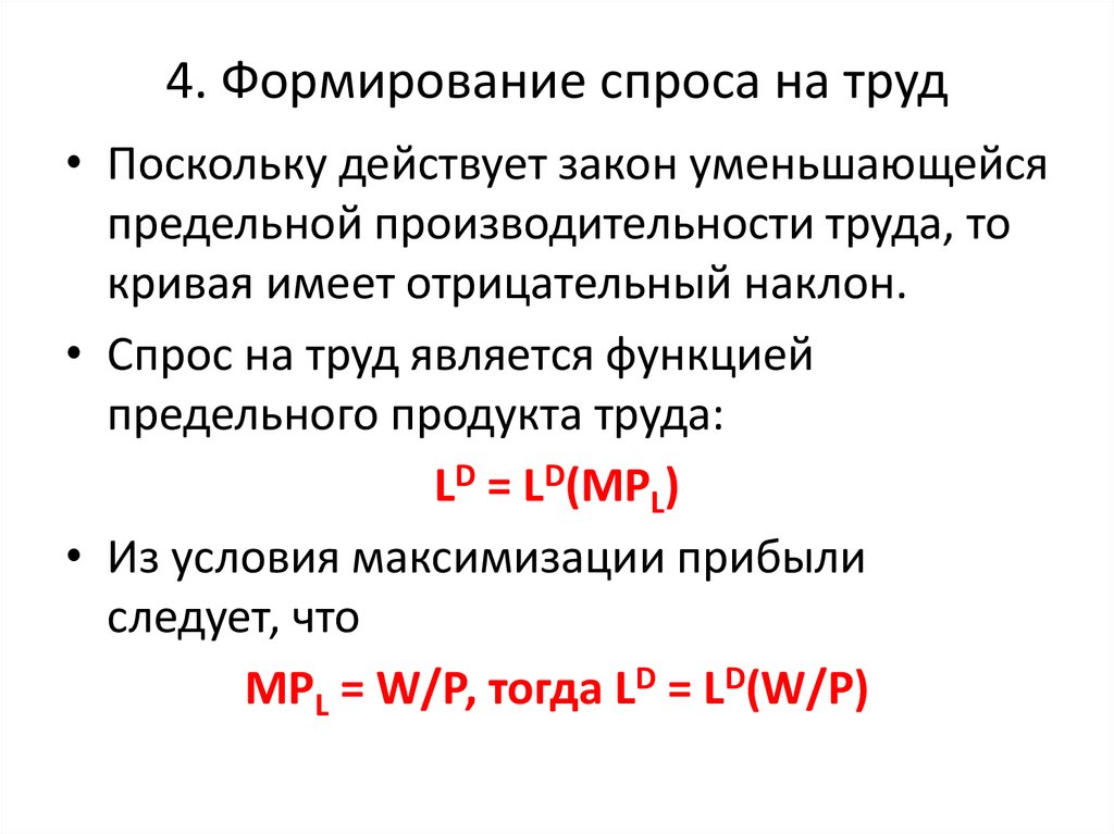 Спрос на труд связан