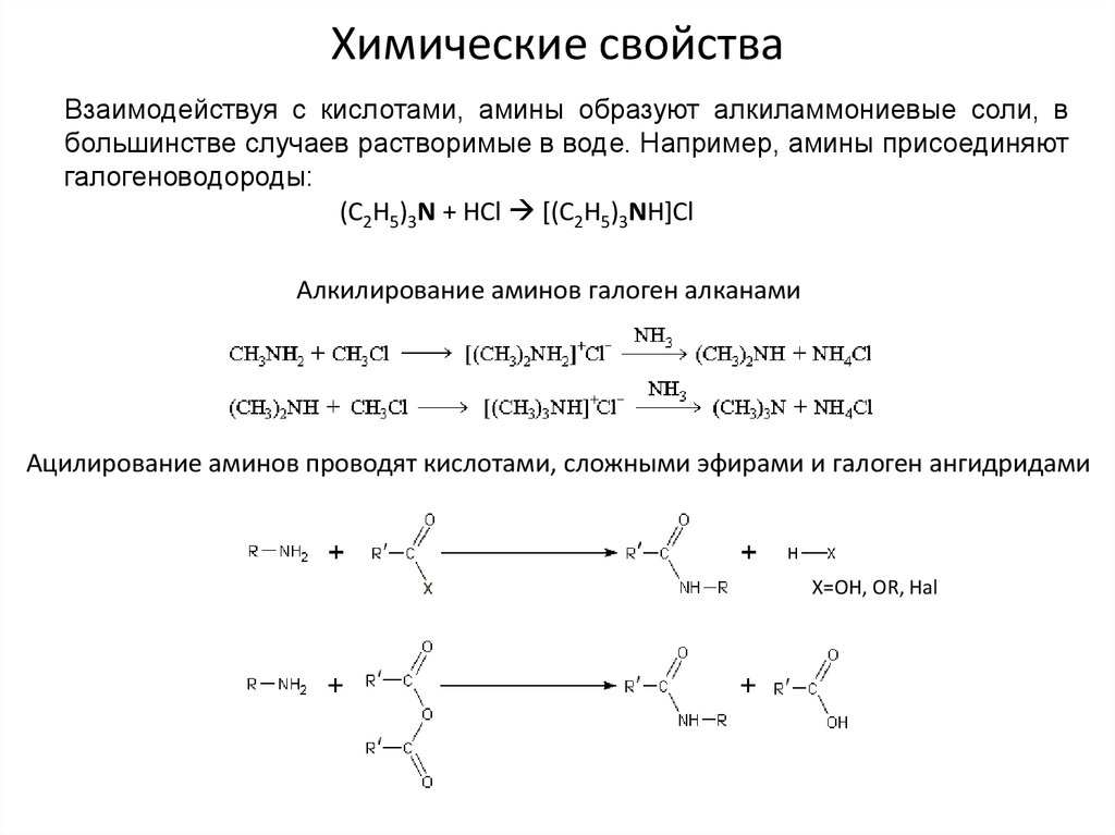 Физические и химические свойства аминов