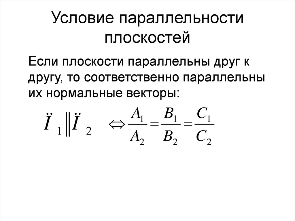 Условия параллельности. Условие параллельности плоскостей. Условия параллельности и перпендикулярности плоскостей. Условие параллельности плоскостей формула. Условия параллельности и перпендикулярности двух плоскостей..