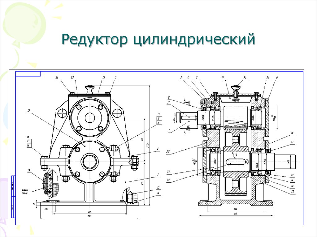 Шевронная передача чертеж