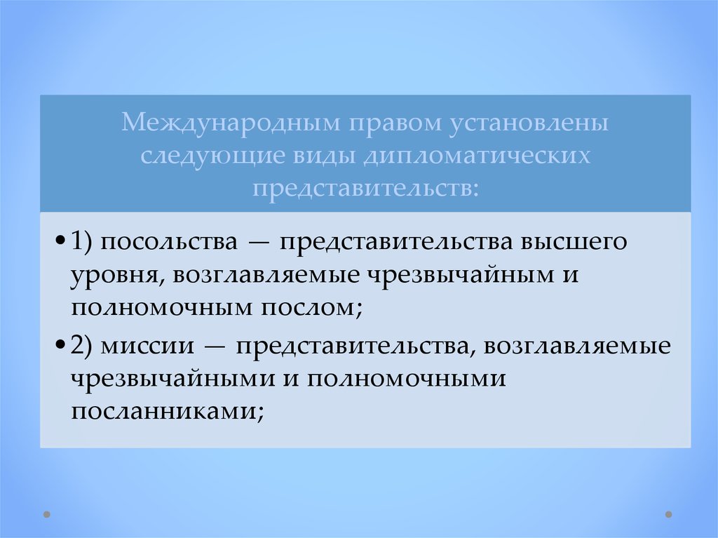 Дипломатическим правом. Виды дипломатических представительств. Представительство в международном праве. Уровни дипломатических представительств. Структура дипломатического представительства.