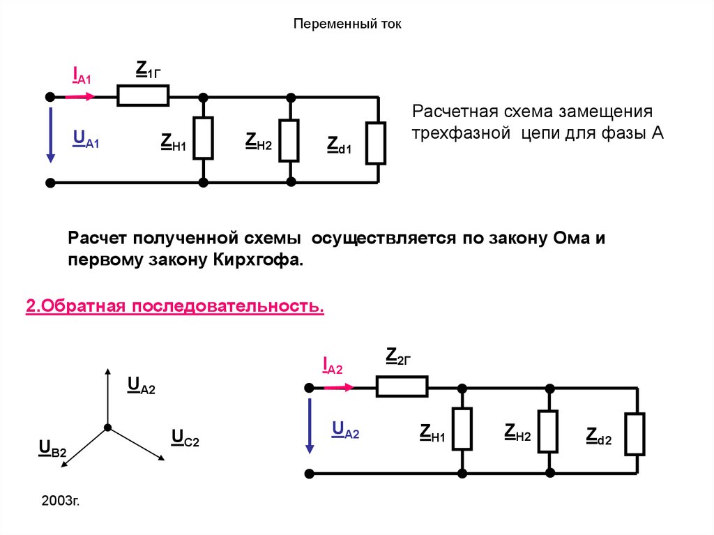 Схема замещения формулы